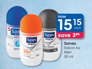 Sanex Roll-On For Men-50ml Each