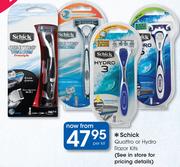 Schick Quattro Or Hydro Razor Kits-Per Kit
