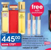 5th Avenue EDP 125ml White Diamond Or RedDoor EDT 100ml+free Matching Purse Spray 15ml
