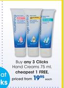 Clicks Hand Creams-75ml Each