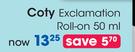 Coty Exclamation Roll-On-50ml Each