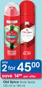 Old Spice Body Spray-2 x 125ml Or 250ml