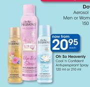 Oh So Heavenly Cool n Confident Anti Perspirant Spray-120ml Or 210ml Each