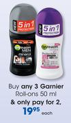 Garnier Roll-Ons-50ml Each