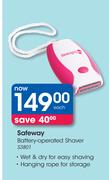 Safeway Battery Operated Shaver S3801-Each