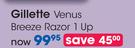 Gillette Venus Breeze Razor 1 Up-Each