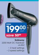 Safeway 2200 Watt DC Hairdryer JA-2852-Each