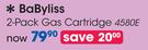 BaByliss 2 Pack Gas Cartridge 4580E