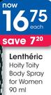 Lentheric Hoity Toity Body Spray For Women-90ml Each