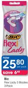 Bic 3 Pack Flex Lady 3 Blades-Per Pack