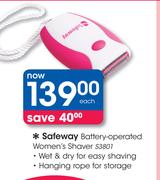 Safeway Battery-Operated Women's Shaver S3801