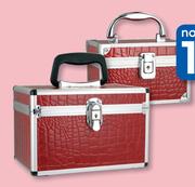 Clicks Red Croc Cosmetic Cases Medium-Each