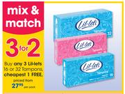 Lil-Lets 16 or 32 Tampons-Per Pack