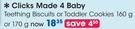 Clicks Made 4 Baby Teething Biscuits Or Toddler Cookies-160/170g Per Pack
