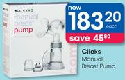 Clicks Manual Breast Pump-Each
