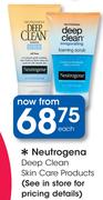 Neutrogena Deep Clean Skin Care Products-Each