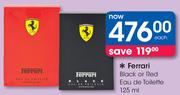 Ferrari Black Or Red Eau De Toilette-125ML Each