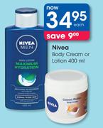 Nivea Cream Or Lotion-400ML Each