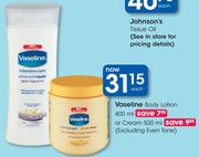 Vaseline Body Lotion-400ML Or Cream 500ML-Each