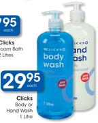 Clicks Body Or Hand Wash-1-Litre Each