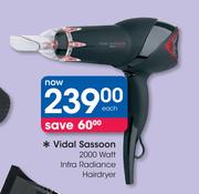 Vidal Sassoon 2000 Watt Infra Radiance Hairdryer