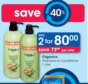 Organics Shampoo Or Conditioner-2x1Litre
