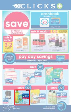 Clicks : Save (24 Mar - 19 Apr 2016), page 1