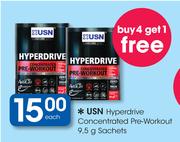 USN Hyperdrive Concentrated Pre-Workout 9.5g Sachets-Each