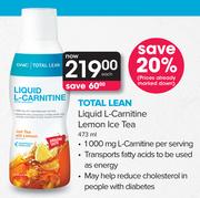 Total Lean Liquid L-Carnitine Lemon Ice Tea-473ml Each