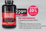 Pro Performance L-Glutamine Powder 5000-227g Each