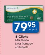 Clicks Milk Thistle Liver Remedy 60 Tablets-Per Pack