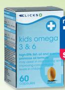 Clicks Kids Omega 3 & 6 180 Capsules-Per Pack