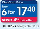 Clicks Energy Gel-6x10ml