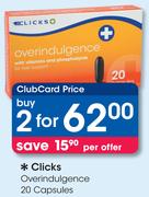 Clicks Overindulgence-2x20 Capsules