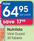 Nutrilida Viral Guard 30 Tablets-Per Pack