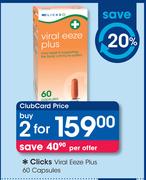 Clicks Viral Eeze Plus 60 Capsules-2 Pack