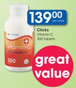 Clicks Vitamin-C 300 Tablets-Per Pack