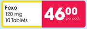 Fexo 120mg 10 Tablets-Per Pack