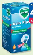 Vicks Acta Plus Cough Syrup-150ml Each