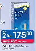 Clicks 9 Strain Probiotics 30 Capsules-2 Pack