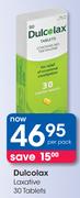 Dulcolax Laxative 30 Tablets-Per Pack