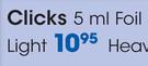 Clicks 5ml Light Foil-Each