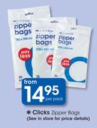 Clicks Zipper Bags-Per Pack