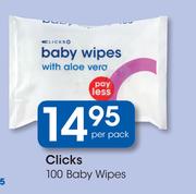 Clicks 100 Baby Wipes-Per Pack
