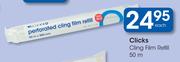 Clicks 50m Cling Film Refill