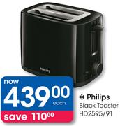 Philips Black Toaster HD2595/91-Each