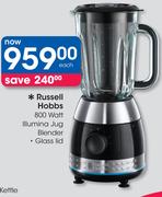 Russell Hobbs 800 Watt Illumina Jug Blender Glass Lid-Each