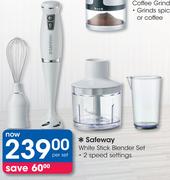 Safeway White Stick Blender Set-Per Set