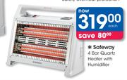 Safeway 4 Bar Quartz Heater With Humidifier-Each