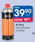 Alva 220g Butane Canister-Each